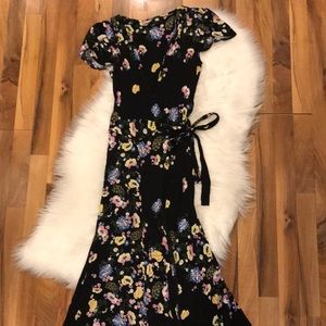 NWOT | Free People Floral Wrap Midi Dress